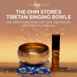 Tibetan Singing Bowl Set by  — Hand Hammered Lingam Meditation Sound Bowl — Yoga, Chakra Balancing, Mindfulness, Stress and Anxiety Relief