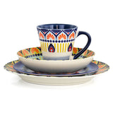 Zen Blue Mozaik 16 Piece Dinnerware Set