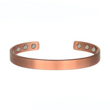 Women Magnetic Copper Bracelet Healing Bio Therapy Arthritis Pain Relief Bangle Cuff Magnetic Therapy Bracelet 8 Pcs Magnet