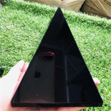 Natural Obsidian Healing Pyramid Natural Mineral Crystal Point Pyramid Natural Obsidian Quartz Stone Decoration Crystals