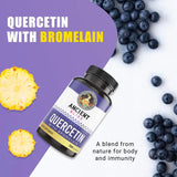 Quercetin Bromelain, Quercetin 1000Mg , Supports Immune System, Joint Health, Respiratory Health & Overall Well-Being – 120 Capsules