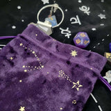 Velvet Drawstring Bag Thick and Reusable Dices Bag Jewelry Bag Pouch for Tarot Rune Bag Playing Cards Coins Cosmetics Cards