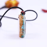 Orgonite Pendant Natural Turquoises Reiki Healing Energy Generator EMF Radiation Protection Necklace Jewelry