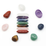 Home Decoration Craft Stones Gifts Natural Stone Set 7 Chakra Reiki Healing Stone Quartz Mineral Ornament Healing Gemstone