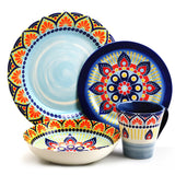 Zen Blue Mozaik 16 Piece Dinnerware Set