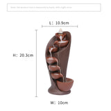 1Pc,Handmade Torch Design Waterfall Incense Burner Creative Home Decor Incense Holder Portable Ceramic Censer (Without Incense)