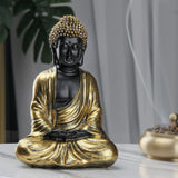 Buddha Statues for Home,Buddah Statue for Spiritual Room Meditation Zen Garden Yoga Feng Shui Table Shelf Decor Accents,Laughing Small Buda Budda Figurine,Buddha Decor Golden