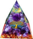 Orgone Pyramid - Healing Crystals Pyramid and Healing Stones, Crystal Stone Energy Generator for Yoga Reiki Meditaion Blanacing Chakra