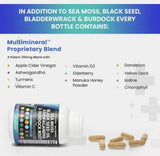 Sea Moss 3000Mg Black Seed Oil 2000Mg Ashwagandha 1000Mg Turmeric 1000Mg