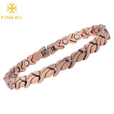 B380 Red Pure Copper Magnetic Bracelet for Women Pain Relief for Arthritis and Carpal Tunnel Migraines Tennis Elbow