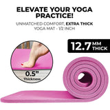 Yoga Mat Set - Complete Yoga Starter Kit with Thick Mat, Blocks, Strap, and Cooling Towels