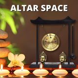 Chinese Gong - Mini Gong with Stand - Zen Art Brass Feng Shui Desktop Gong with Stand Asian Gong Bell for Home Decoration Chau Gong