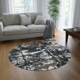 Meditation Multi-Purpose Designer round Rug GRAY | Minimal by QN