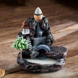 Incense Burner Mountains River Waterfall Fragrance Fireplace Backflow Aroma Smoke Zen Censer Holder Home Decoration