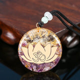 Orgonite Pendant Necklace Metatron Cube Resin Pendant Cosmic Healing Crystal Sacred Geometry Chakra Necklace Meditation Jewelry