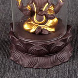 Backflow Incense Burner Purple Sand Creative Buddha Statue Golden Ganesha Buddhism Decoration Zen Buddhism Decoration