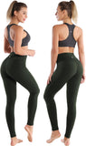 22"/26"/28" Inseam Yoga Pants Inner Pocket Workout Capris Running High Waist Full Length Leggings Tummy Control