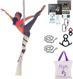 Aerial Silk Yoga Hammock- Hardware Kit Durable 10 Yards