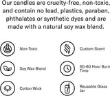 Premium Scented Candle, Georgia - Scents of Peach, Water Lilies, 13.75 Oz, 60-80 Hour Burn, Natural Soy Blend Candle Home Decor, Relaxing Aromatherapy Candle