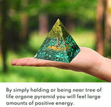 Tree of Life Orgonite Pyramids - Crystal Pyramids for Positive Energy - Crystal Pyramids 2.7" X 2.7" X 2.7" Crystal Pyramid/Meditation Pyramid/Chakra Pyramid and Energy Generator