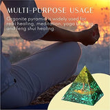 Tree of Life Orgonite Pyramids - Crystal Pyramids for Positive Energy - Crystal Pyramids 2.7" X 2.7" X 2.7" Crystal Pyramid/Meditation Pyramid/Chakra Pyramid and Energy Generator