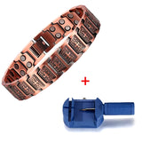 Oktrendy Copper Magnets Bracelets & Bangles Men Bracelet Metal Healing Magnetic Cross Jesus Christ Wristband Jewellery Wholesale