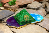 Green Onyx Orgone Pyramids Healing Stone Orgone Gemstone Pyramid Stones Reiki Crystal Chakra Divination Collection Organite Home Enlightened 2.5 Inch App.