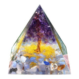 Natural Stone Orgonite Gem Pyramid Crystals Orgone Protection Energy Generator