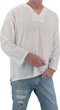 Men'S Hoodie Hippie Shirts Beach 100% Soft Cotton Top Yoga Shirt Boho