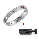 Healing Magnetic Bracelet for Men Woman 316L Stainless Steel Bracelet 4In1 Elements Bangles Chain & Link Bracelets Viking