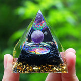 Crystals Stone Orgone Pyramid Energy Generator Natural Amethyst Peridot Reiki Chakra Meditation Tool Room Decor Christmas Gift