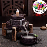 Waterfall Incense Holder Zen Incensario Flor De Lotus Backflow Queimador De Incenso Home Zen Decor Incense Burners Base Censer