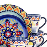 Zen Blue Mozaik 16 Piece Dinnerware Set