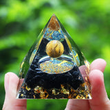 Crystals Stone Orgone Pyramid Energy Generator Natural Amethyst Peridot Reiki Chakra Meditation Tool Room Decor Christmas Gift