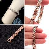 B380 Red Pure Copper Magnetic Bracelet for Women Pain Relief for Arthritis and Carpal Tunnel Migraines Tennis Elbow