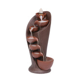 1Pc,Handmade Torch Design Waterfall Incense Burner Creative Home Decor Incense Holder Portable Ceramic Censer (Without Incense)