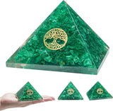 Green Onyx Orgone Pyramids Healing Stone Orgone Gemstone Pyramid Stones Reiki Crystal Chakra Divination Collection Organite Home Enlightened 2.5 Inch App.