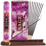 Sage Incense Sticks and Incense Stick Holder Bundle Insence Insense Hem Incense Sticks