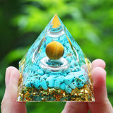 Crystals Stone Orgone Pyramid Energy Generator Natural Amethyst Peridot Reiki Chakra Meditation Tool Room Decor Christmas Gift