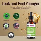 Liquid Collagen Peptides W/ Lion'S Mane Mushroom, Elderberry & L-Theanine – High Potency/Absorption Formula. Hair, Skin, Nail + Joint Support. Fight Brain Fog & Boost Immunity –  - 2 Oz.