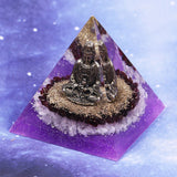 Orgonite Pyramid Buddha Natural White Crystal Garnet Energy Generator Pyramid Chakra Healing Meditation Decoration Jewelry