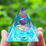 Crystals Stone Orgone Pyramid Energy Generator Natural Amethyst Peridot Reiki Chakra Meditation Tool Room Decor Christmas Gift