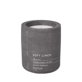 Fraga Soft Linen Scented Jar Candle with Concrete Holder