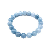 Natural Aquamari Bracelet Single Crystal Elastic Romantic Crystal Yoga Blue Bracelet Woman Jewelry 4,6,8,10,12Mm Beads