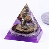 Orgonite Pyramid Buddha Natural White Crystal Garnet Energy Generator Pyramid Chakra Healing Meditation Decoration Jewelry