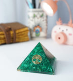 Green Onyx Orgone Pyramids Healing Stone Orgone Gemstone Pyramid Stones Reiki Crystal Chakra Divination Collection Organite Home Enlightened 2.5 Inch App.