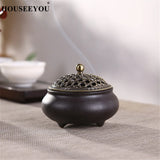 Ceramic Mosquito Repellent Incense Burner Coil Aroma Censer Smell Removing Living Room Decor Porcelain Coil Incense Holder