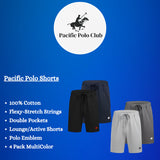 Men'S Shorts Lounge Casual 4 Pack by Pacific Polo Club