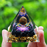 Crystals Stone Orgone Pyramid Energy Generator Natural Amethyst Peridot Reiki Chakra Meditation Tool Room Decor Christmas Gift