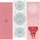 Hot Yoga Mat Towel 185*63Cm Printed Yoga Towel Non Slip Fitness Workout Mat Cover for Pilates Gym Yoga Blankets